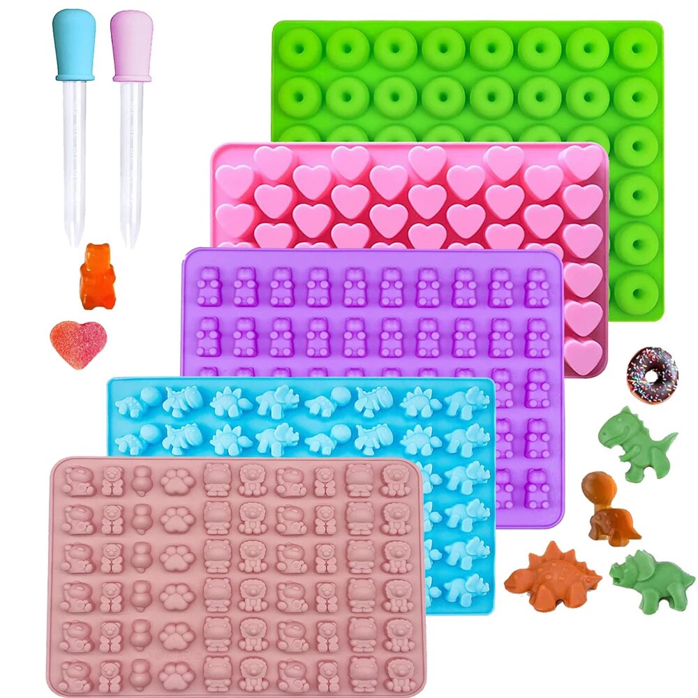 Gummy Candy - Gummy Bear Molds Silicone Mini Chocolate