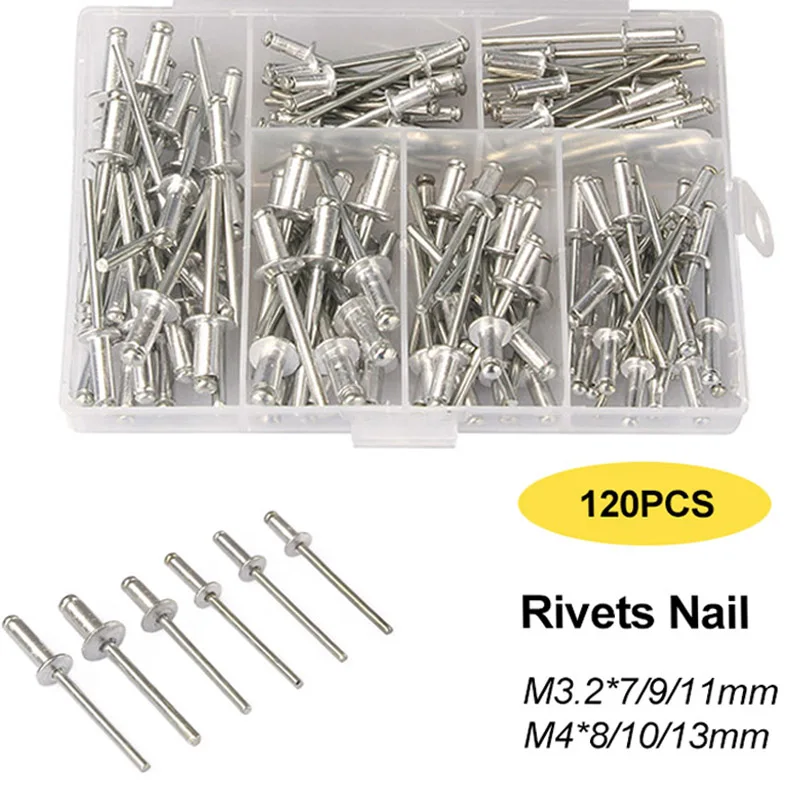 120Pcs Rivets / Heavy Duty Riv - огляд і ціна Nuts Mix