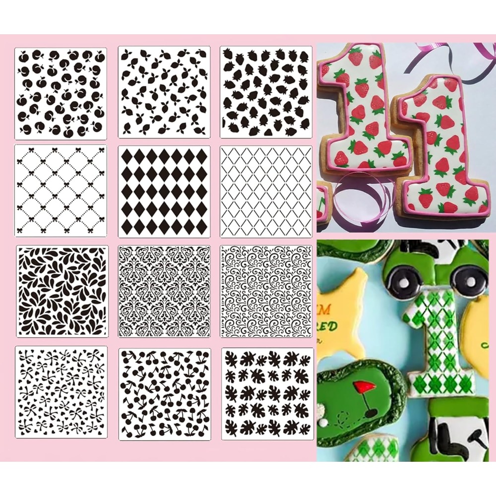 12-Pack Cookie Stencils Set Fl - огляд і ціна Cookies Pack