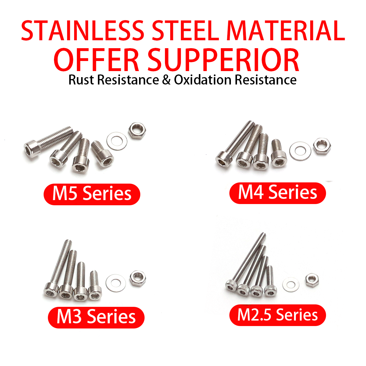 880 pcs Stainless Steel Intern - огляд і ціна Nuts Mix
