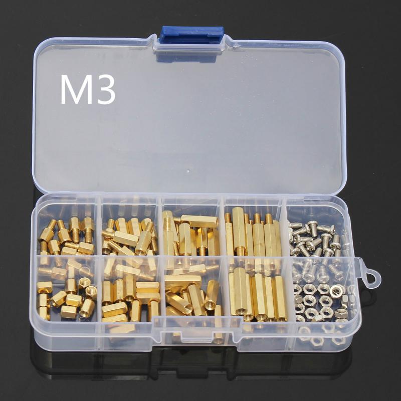 120pcs M3 Male Female Brass He - огляд і ціна Nuts Mix