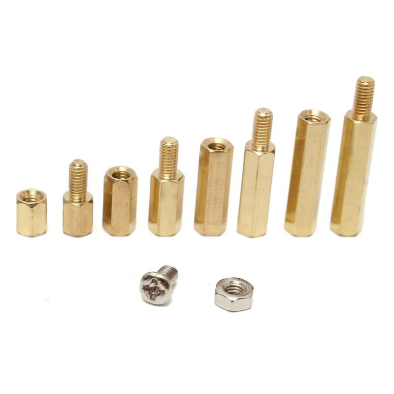120pcs M3 Male Female Brass He - огляд і ціна Nuts Mix