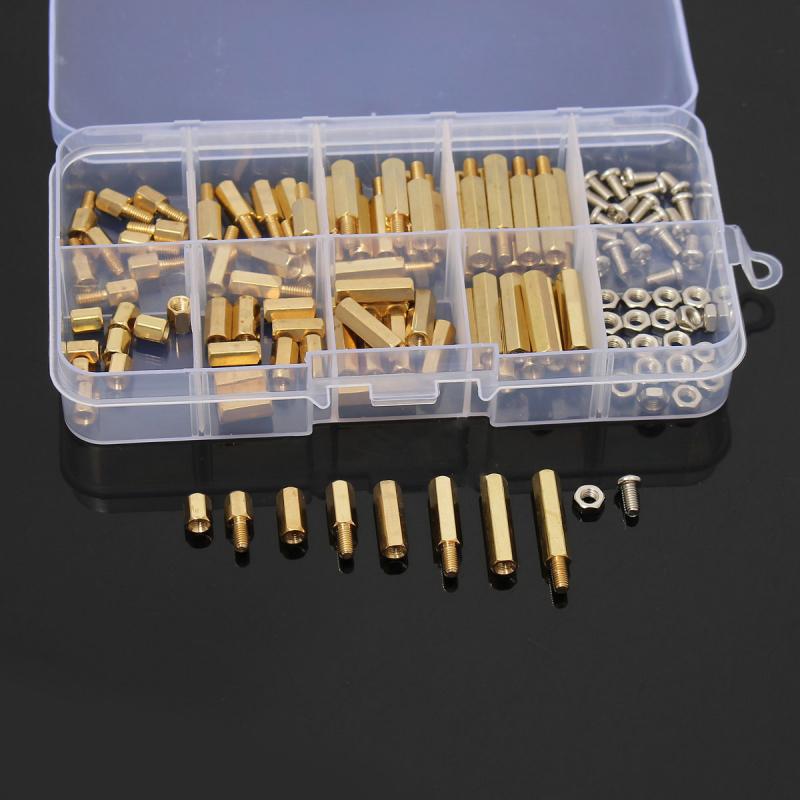 120pcs M3 Male Female Brass He - огляд і ціна Nuts Mix