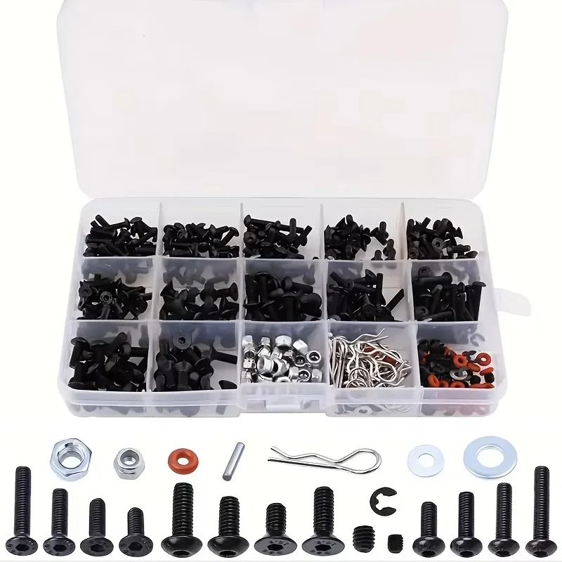 520pcs Universal RC Screw Kit  - огляд і ціна Nuts Mix