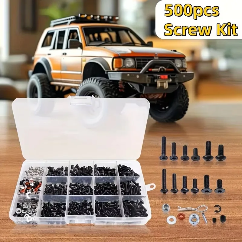 520pcs Universal RC Screw Kit  - огляд і ціна Nuts Mix