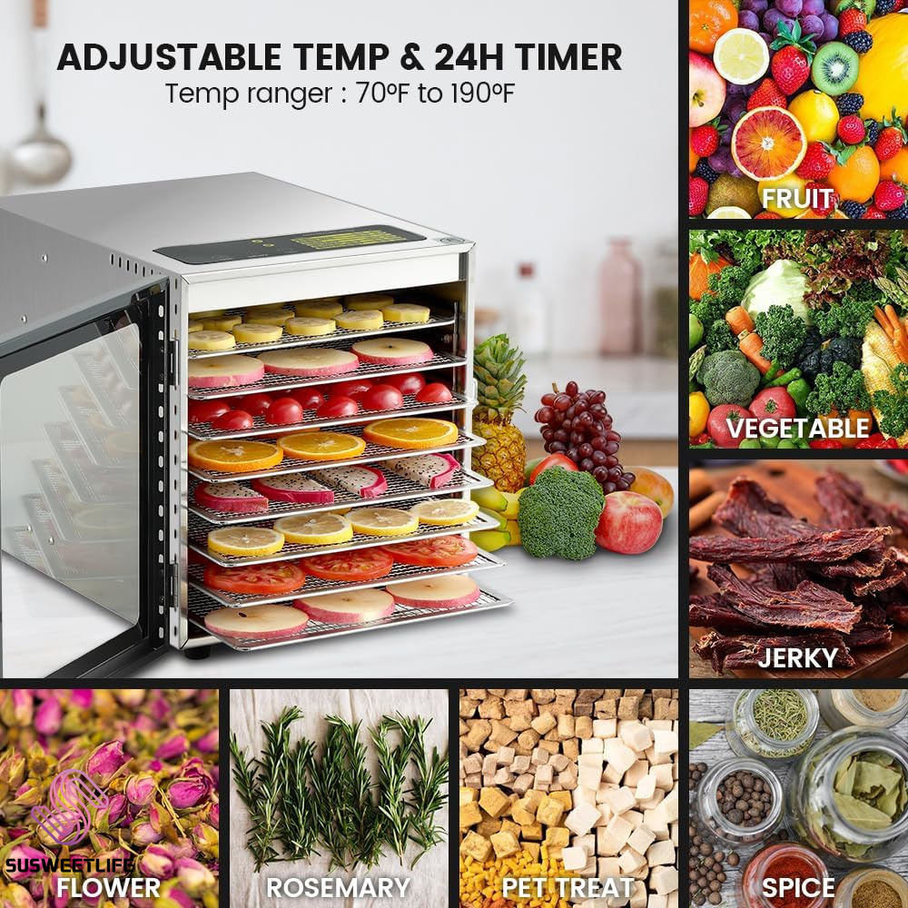 500W 8-Tray Large Capacity Foo - огляд і ціна Healthy Snacks Food