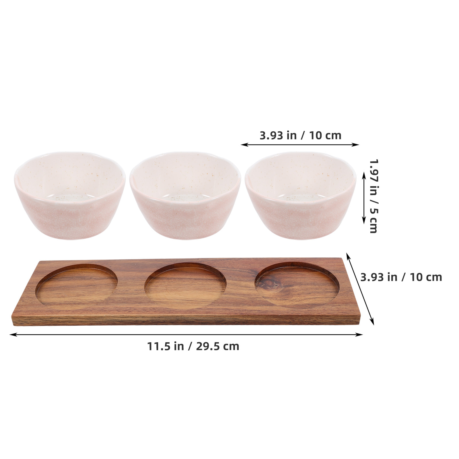 1Set Ceramic Snack Bowls Wood  - огляд і ціна Dried Fruit