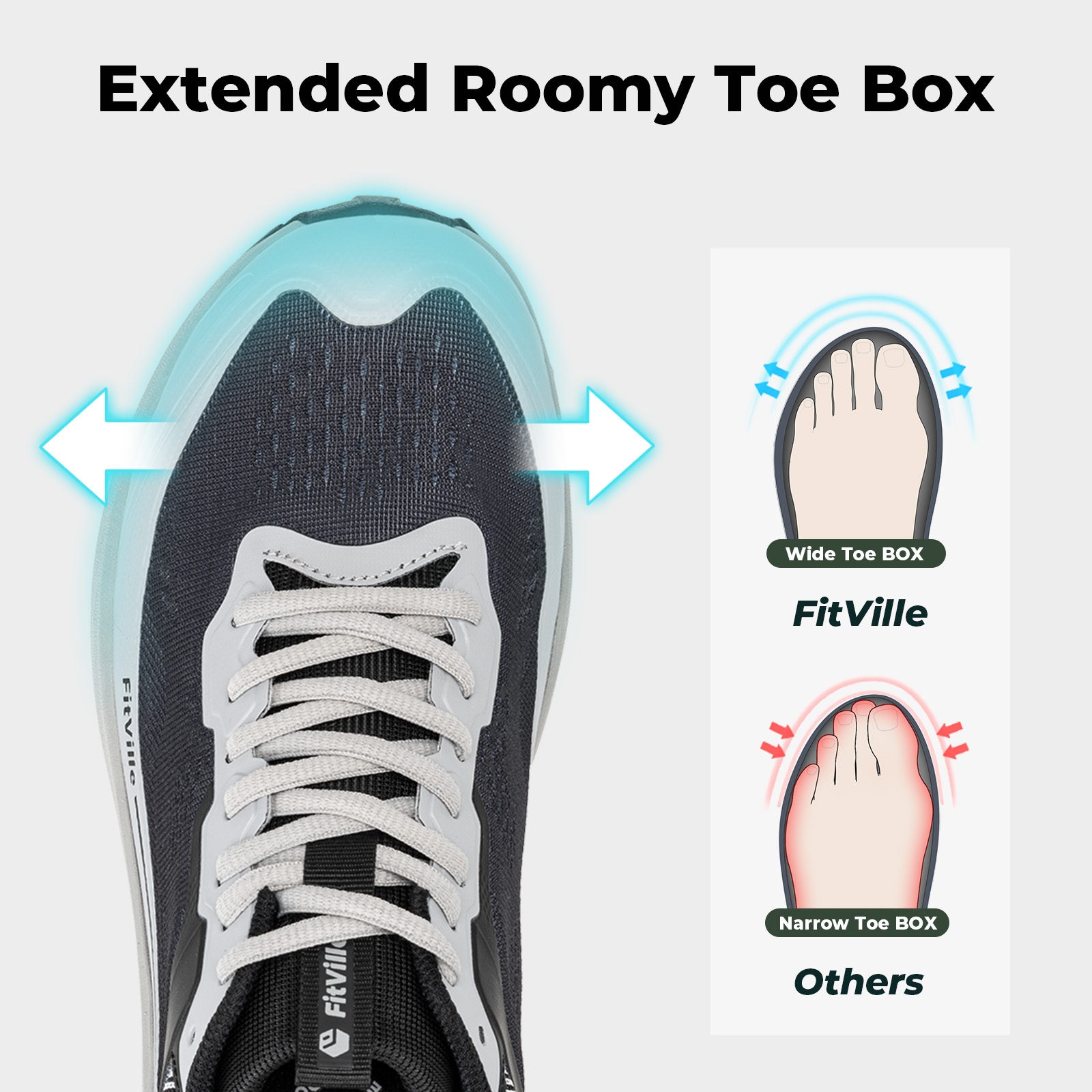 FitVille Wide Sports Shoes Wea - огляд і ціна Trail Mix