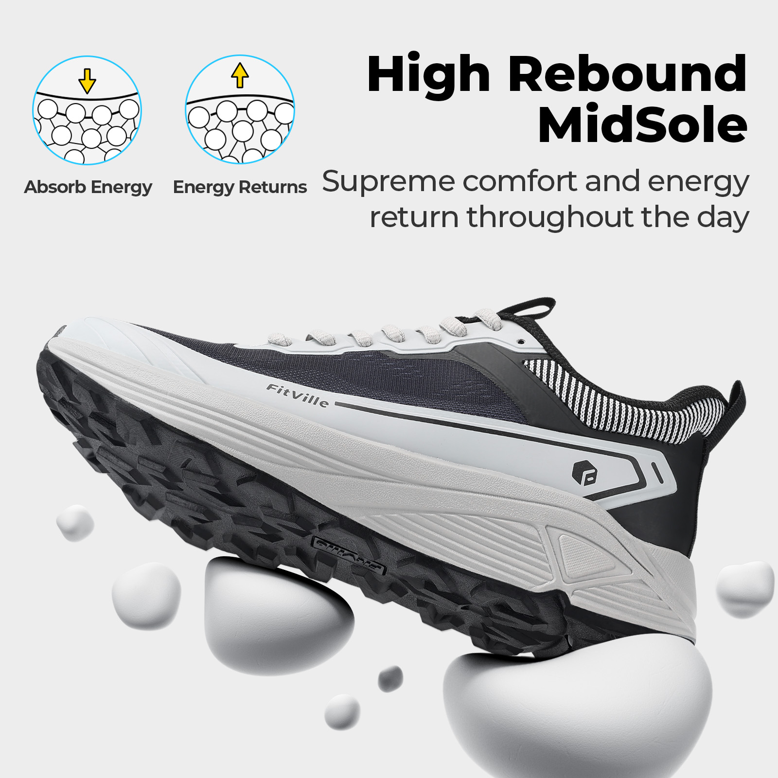 FitVille Wide Sports Shoes Wea - огляд і ціна Trail Mix
