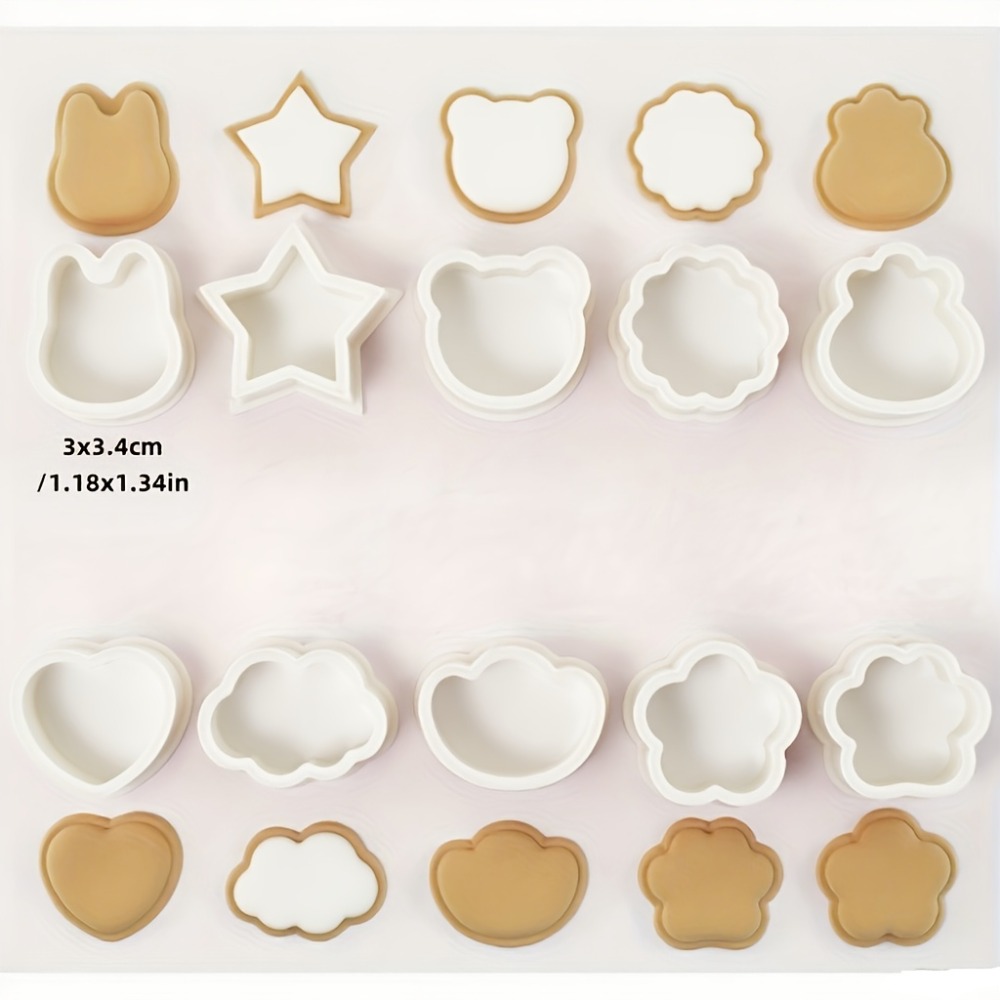 10Pcs Cookie Biscuit  Cutters  - огляд і ціна Cookies Pack