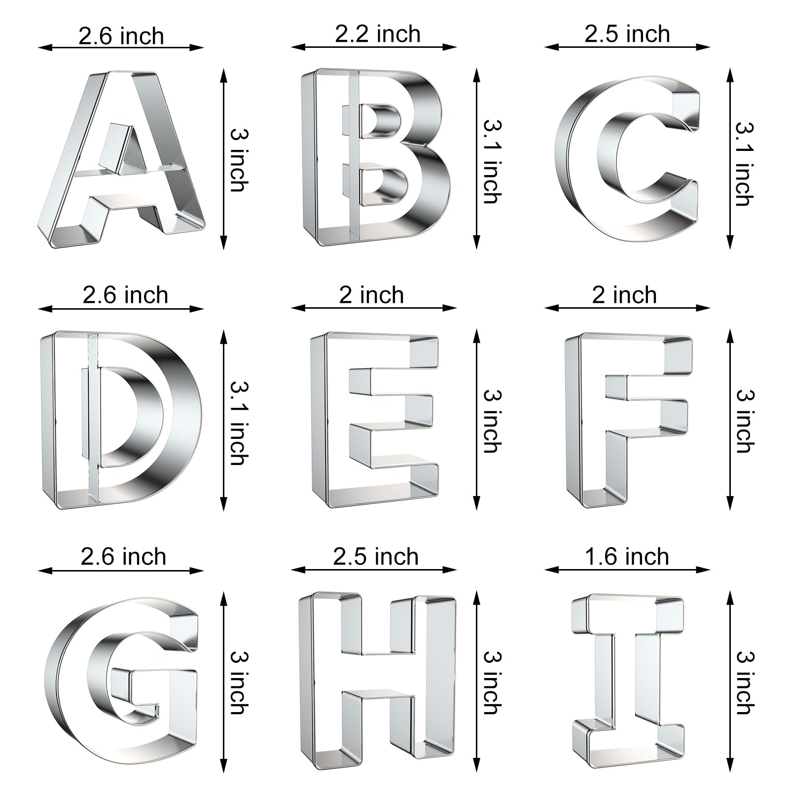 Letter Cookie Cutters Shapes - - огляд і ціна Cookies Pack