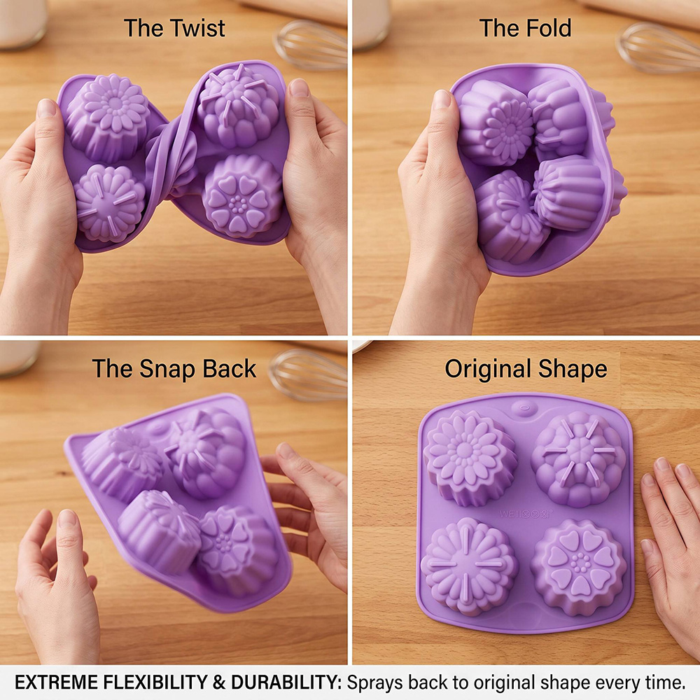 BPA Free 4-Hole Flower Shaped  - огляд і ціна Healthy Snacks Food